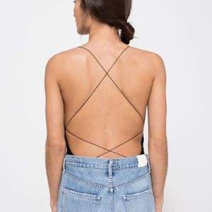 T By Alexander Wang Strappy Black Bodysuit